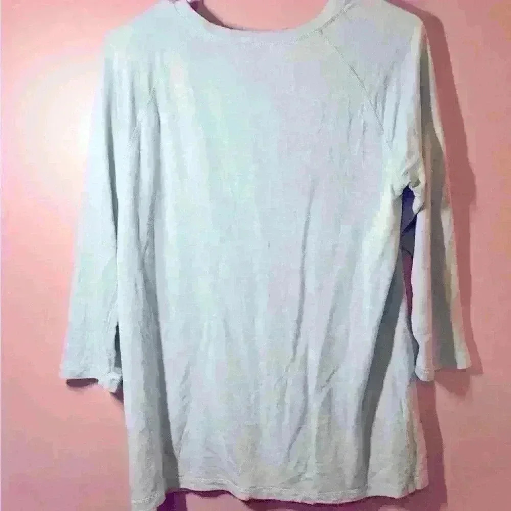 Eddie Bauer sleeve light green T-Shirt